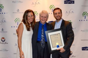 Honoree Adi Jaffe of Alternatives Addiction Treatment, Jim Christopher and Sophie Jaffe.