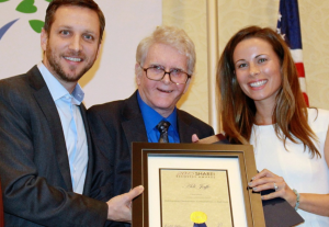 Honoree Adi Jaffe, Jim Christopher and Sophie Jaffe.