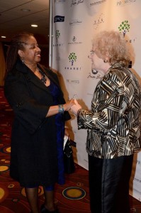 Aziza Wright, the wife of Rev. Ronald L. Wright, and Ruth Hollman