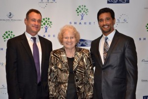 Board president Arthur Lessard, Ruth Hollman and Board member Andrew Segovia