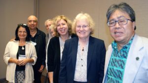 Psychology experts pose with honoree Ruth Hollman